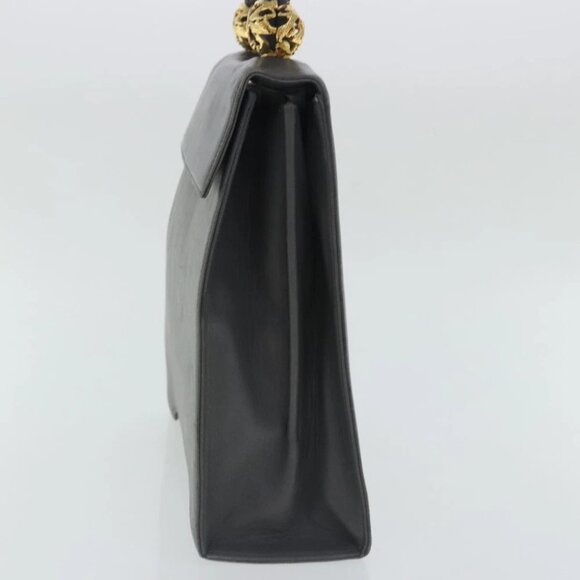 Salvatore Ferragamo Hand Bag Leather Gray Gold Auth bs18987 - Picture 12 of 16